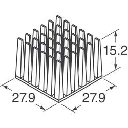 Heat Sink BGA Aluminum 2.5W @ 30°C Top Mount - Wakefield-Vette (1)