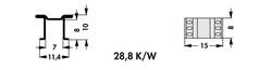 Heatsink Soğutucu, 28,8K/W - Fischer Elektronik (1)