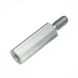 Hex Standoff Threaded M2.5 Brass 0.591