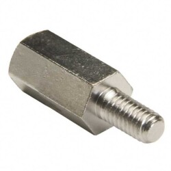 Hex Standoff Threaded M3x0.5 Brass 0.472