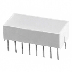 LED Circuit Board Indicator LED Circuit Board Indicator Bar - Single, DIP Red 2V 90mA Rectangle with Flat Top Through Hole - 1