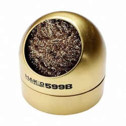 Holder Included, Metal Brass Wool Solder Wire Scouring Pad For Use With Soldering Irons, Workstands - American Hakko Products, Inc.