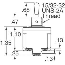 Toggle Switch DPDT Panel Mount - 2