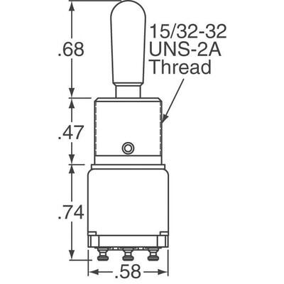 Toggle Switch ON-ON DPDT - 2