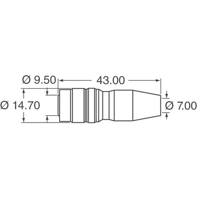 12 Position Circular Connector Plug, Male Pins Solder Cup - 2