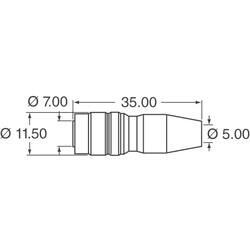 6 Position Circular Connector Plug, Female Sockets Solder Cup - 2