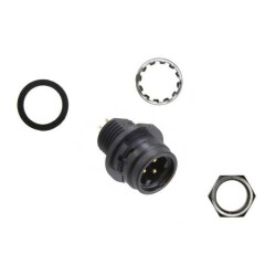 3 (Power) Position Circular Connector Receptacle, Male Pins Solder Cup - Hirose Electric Co Ltd