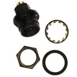 6 (Power) Position Circular Connector Receptacle, Male Pins Solder Cup - Hirose Electric Co Ltd