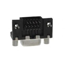15 Position D-Sub, High Density Receptacle, Female Sockets Connector - Amphenol ICC (FCI) (1)