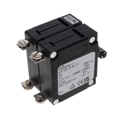 Circuit Breaker Magnetic (Hydraulic Delay) 30A 250 V AC 80 V DC Lever Panel Mount - 2