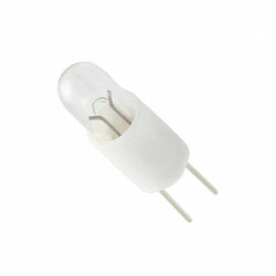 Incandescent Lamp Clear 5V Round with Domed Top RT-1 3/4, 6mm Radial - Bi-Pin .125 - Visual Communications Company - VCC