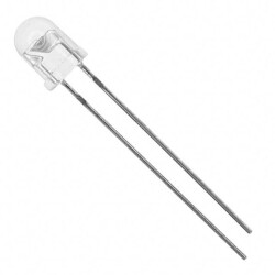 Infrared (IR) Emitter 890nm 1.4V 100mA 45mW/sr @ 100mA 44° Radial, 5mm Dia (T 1 3/4) - Vishay Semiconductor Opto Division