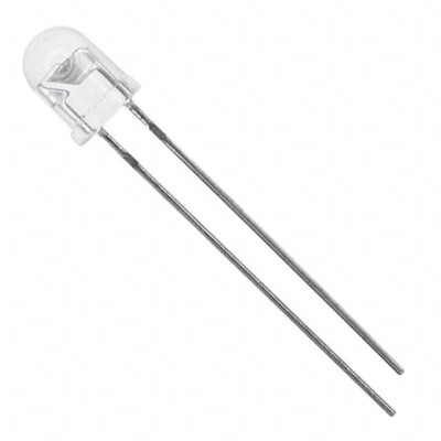 Infrared (IR) Emitter 890nm 1.4V 100mA 45mW/sr @ 100mA 44° Radial, 5mm Dia (T 1 3/4) - 1