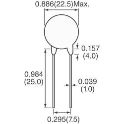 Inrush Current Limiter 5 Ohms ±20% 7A 0.886