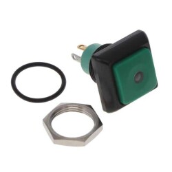 Pushbutton Switch SPST-NO Standard, Illuminated Panel Mount, Front - 1