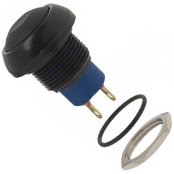 Pushbutton Switch SPST-NO Standard Panel Mount, Front - APEM Inc.