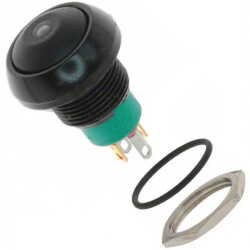 Pushbutton Switch SPST-NO Standard, Illuminated Panel Mount, Front - APEM Inc.