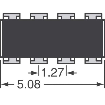 220 Ohm ±5% 125mW Power Per Element Isolated 4 Resistor Network/Array ±200ppm/°C 2012, Convex, Long Side Terminals - 3