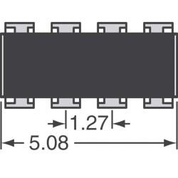 220 Ohm ±5% 125mW Power Per Element Isolated 4 Resistor Network/Array ±200ppm/°C 2012, Convex, Long Side Terminals - 3