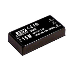 Isolated Module DC DC Converter 2 Output 15V -15V 500mA, 500mA 18V - 36V Input - MEAN WELL USA Inc.