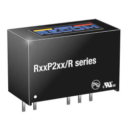Isolated Module DC DC Converter 2 Output 15V -15V 66mA, 66mA 4.5V - 5.5V Input - 1