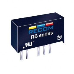 Isolated Module DC DC Converter 2 Output 5V -5V 100mA, 100mA 10.8V - 13.2V Input - 1