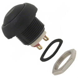 Pushbutton Switch SPST-NO Standard Panel Mount, Front - APEM Inc.