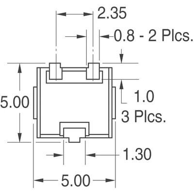 1 MOhms 0.25W, 1/4W J Lead Surface Mount Trimmer Potentiometer Cermet 1.0 Turn Top Adjustment - 6
