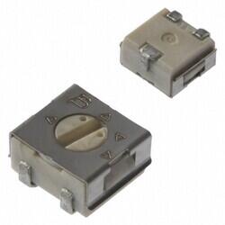 1 MOhms 0.25W, 1/4W J Lead Surface Mount Trimmer Potentiometer Cermet 1.0 Turn Top Adjustment - Bourns Inc.