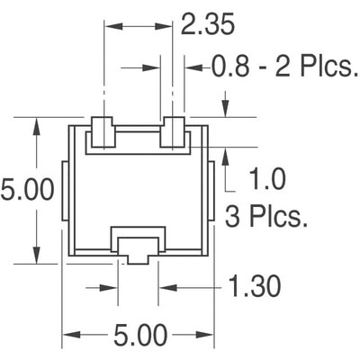 200 kOhms 0.25W, 1/4W J Lead Surface Mount Trimmer Potentiometer Cermet 1 Turn Top Adjustment - 5