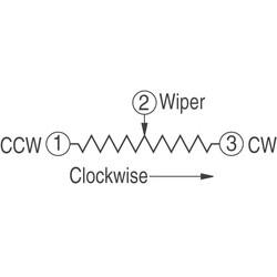 200 kOhms 0.25W, 1/4W J Lead Surface Mount Trimmer Potentiometer Cermet 1 Turn Top Adjustment - Bourns Inc. (1)