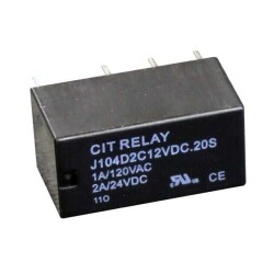 General Purpose Relay DPDT (2 Form C) Through Hole - CIT Relay and Switch