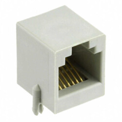 Jack Modular Connector 6p6c (RJ11, RJ12, RJ14, RJ25) 90° Angle (Right) Unshielded Cat3 - Pulse Electronics