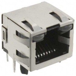 Jack Modular Connector 8p8c (RJ45, Ethernet) 90° Angle (Right) Shielded, EMI Finger - TE Connectivity AMP Connectors