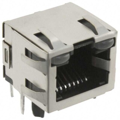 Jack Modular Connector 8p8c (RJ45, Ethernet) 90° Angle (Right) Shielded, EMI Finger - 1