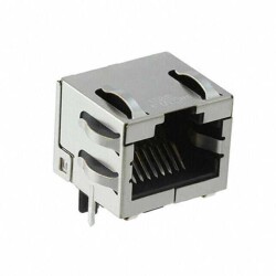 Jack Modular Connector 8p8c (RJ45, Ethernet) 90° Angle (Right) Shielded, EMI Finger - Stewart Connector