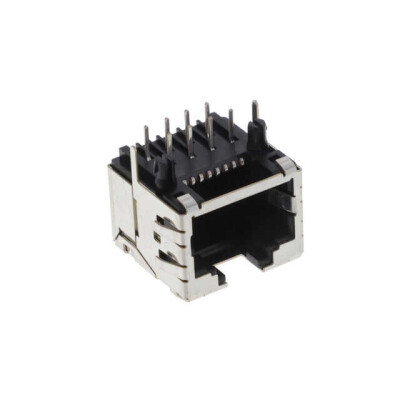 Jack Modular Connector 8p8c (RJ45, Ethernet) 90° Angle (Right) Shielded, EMI Finger Cat5 - 2