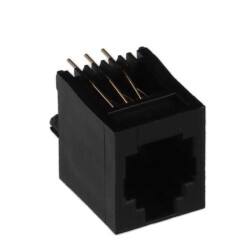 Jack Modular Connector 6p6c (RJ11, RJ12, RJ14, RJ25) Vertical Unshielded - Assmann WSW Components