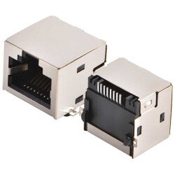Jack Modular Connector 8p8c (RJ45, Ethernet) 90° Angle (Right) Shielded, EMI Finger - Assmann WSW Components