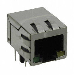 Jack Modular Connector 8p8c (RJ45, Ethernet) 90° Angle (Right) Shielded, EMI Finger - Stewart Connector