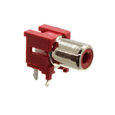 3.20mm ID, 9.00mm OD (RCA) Phono (RCA) Jack Mono Connector Kinked Pin - 1