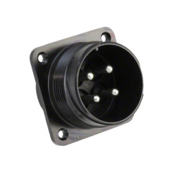 4 (3 + PE) Position Circular Connector Receptacle, Male Pins Solder Cup - JAE Electronics (1)