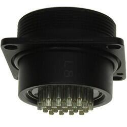 24 Position Circular Connector Receptacle, Female Sockets Solder Cup - 1