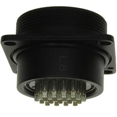 24 Position Circular Connector Receptacle, Female Sockets Solder Cup - 1