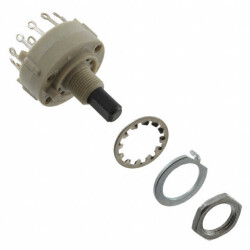 Rotary Switch 6 Position DP6T 350mA (AC) 125 VAC Panel Mount - E-Switch