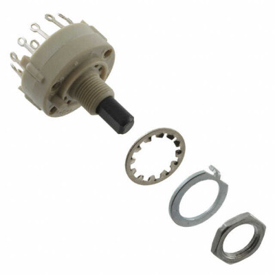 Rotary Switch 6 Position DP6T 350mA (AC) 125 VAC Panel Mount - 1