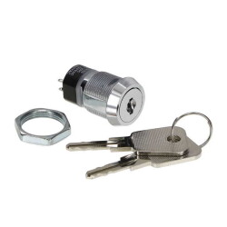 Keylock Switch 2 Position SPST 4A (AC) 125 VAC DC Panel Mount - Knitter-Switch