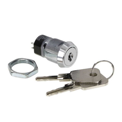 Keylock Switch 2 Position SPST 4A (AC) 125 VAC DC Panel Mount - 1