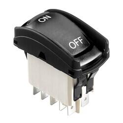 Rocker Switch DPDT 10A (DC) Panel Mount, Snap-In - APEM Inc.