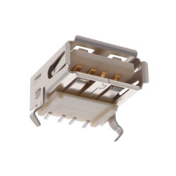USB-A (USB TYPE-A) Receptacle Connector 4 Position Surface Mount, Right Angle; Through Hole - 1